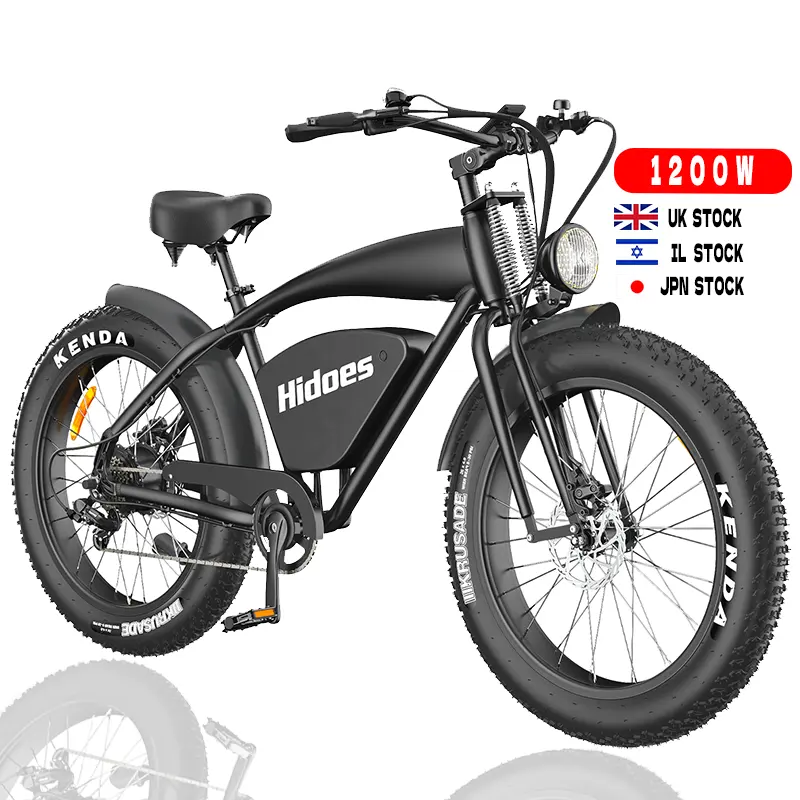 2023 nuevo 48V 1200W 18A bicicleta eléctrica neumático gordo chopper todoterreno bicicleta eléctrica motocicleta