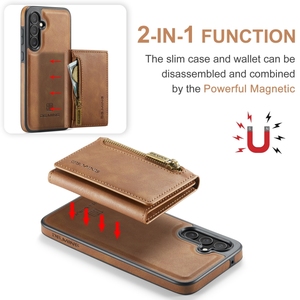 Pour <span class=keywords><strong>Samsung</strong></span> <span class=keywords><strong>Galaxy</strong></span> S21 S22 S23 Série <span class=keywords><strong>Zip</strong></span> RFID Portefeuille Carte Magnétique Mobile Téléphone Cas Détachable En Cuir Téléphone Cas - Product Image 3