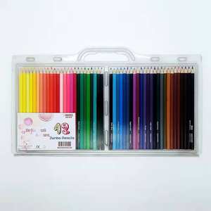 Crayons de couleur professionnels de haute qualité 50 100 120 couleurs Ensemble de crayons d'artiste Crayons aquarelle Boîte en <span class=keywords><strong>papier</strong></span> Formes triangulaires - Product Image 2