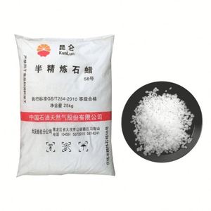 Semi Refined <b>Paraffin</b> Wax Candle Wax Brand Bulk Solid <b>Paraffin</b> Wax 58 Industrial Grade - Product Image 1