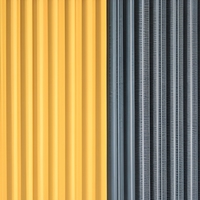 Panneau mural acoustique ondulé en polyester, panneau absorbant le son, revêtement mural décoratif pour les espaces intérieurs