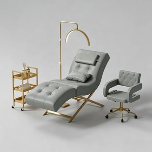 Modern Adjustable Facial Spa <b>Bed</b> Reclining Massage Table PU Leather <b>Metal</b> <b>Frame</b> Beauty Salon Equipment - Product Image 3