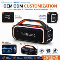 Altavoces con Diseño Artístico para Entretenimiento, con 2 Micrófonos, Luz de Fiesta, Salida de Bajos Envolventes, Transmisión de Audio Fluida para Fiestas