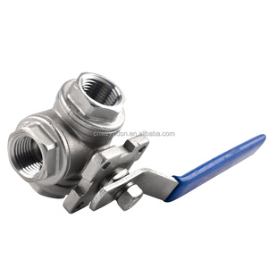 Endüstriyel CF8M SS316L 1000 Wog <span class=keywords><strong>3</strong></span>-Way küresel vana ile L & T portları manuel dişli sonu içinde BSPT & NPT OEM özelleştirilebilir - Product Image 1