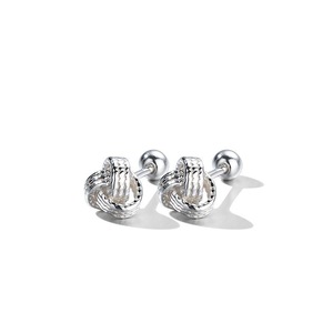 Pendientes con nudo Ruyi de plata 925 de 4 mm y 6 mm, diseño simple y elegante para mujer, uso diario - Product Image 5