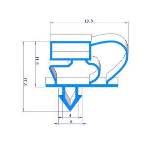 Segel pendingin pintu kulkas 022, segel pendingin karet magnetik Freezer PVC lembut pintu geser