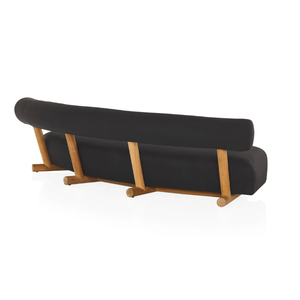 ชุดเฟอร์นิเจอร์ลานบ้านดีไซน์ทันสมัย โค้งมน ทำจากไม้สักสีดำและสีน้ำตาล - Product Image 3