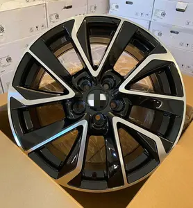 YXQ Rep Wheels 17 Inch 5*100 PCD Black Machine Face Rims for Toyota