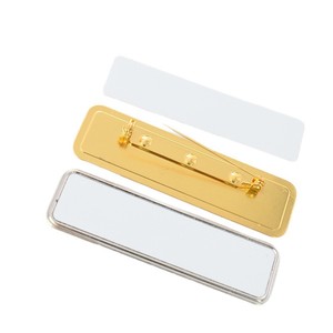 빈 히트 트랜스퍼 브로치 배지 자석 모자 핀 걸쇠 직사각형 금속 작은 선물 - Product Image 5