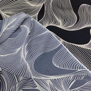 Tùy chỉnh màu sắc mới đường cong dòng mô hình lớn in Dubai abaya vải màu đen hồi giáo cho abaya cho khăn - Product Image 4