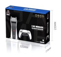 Console de jeu M5 avec manette sans fil 2,4 GHz, style PS5, sortie HD 4K, jeux vidéo rétro classiques