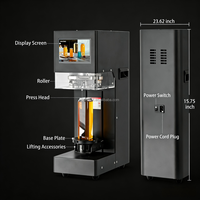 Machine de scellage automatique DEEPACK anti-déversement et non rotative, avec écran tactile intelligent, pour canettes en PET et aluminium de 30 à 200 mm