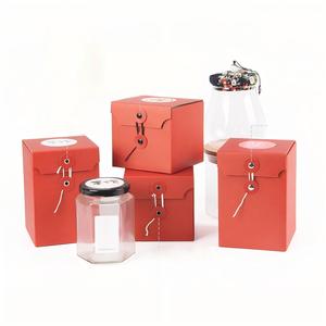 Boîte en papier kraft en gros, boîte cadeau universelle pour bouteille carrée hexagonale, miel, sauce chili, emballage de tasse - Product Image 2