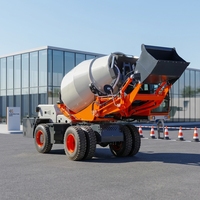 Mini camion malaxeur à béton autochargeur de 3,5 m³ avec système hydraulique complet pour la production de composants préfabriqués en petite usine