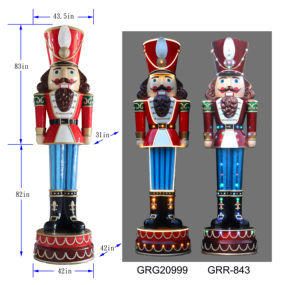 Estatuas Grandes de Resina para Exterior de Navidad <span class=keywords><strong>Cascanueces</strong></span> Soldado Natividad LED <span class=keywords><strong>Gigante</strong></span> de 14 Pies de Resina a Tamaño Real - Product Image 1