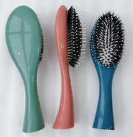 Brosse démêlante personnalisée avec logo, en poils de sanglier et doux, pour extensions, cheveux épais, perruques et cheveux mouillés pour femmes