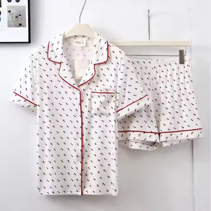 <span class=keywords><strong>Pigiama</strong></span> da <span class=keywords><strong>donna</strong></span> Set <span class=keywords><strong>pigiama</strong></span> Casual in <span class=keywords><strong>cotone</strong></span> 100% doppio filato <span class=keywords><strong>con</strong></span> bottone anteriore Soft Lounge pigiami pigiami da notte da <span class=keywords><strong>donna</strong></span> - Product Image 3