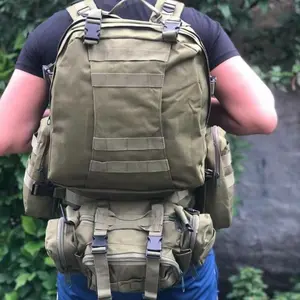 Molle Bag Waterproof Emergency Survival Backpack With Small Bag Camping Mountain Travel Bags Backpack