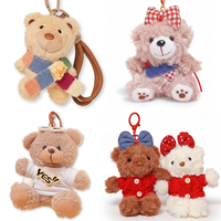 Peluches ours en peluche de style varié, très vendues, porte-clés en peluche, jouets en peluche pour sac à dos, charme et poupée pour machine à griffes