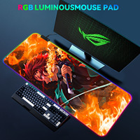 FLAME SNAKE Cartoon Series Anime imprimé impression personnalisée grand tapis de souris LED RGB, tapis de souris de jeu RGB XL, tapis de souris de jeu