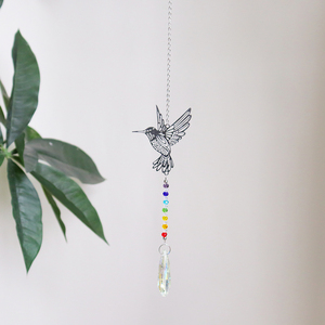 คริสตัลตกแต่งหน้าต่างรูปนางฟ้า ผีเสื้อ นก นกฮูก ต้นไม้ สำหรับแขวนประดับตกแต่งบ้าน  ตกแต่งด้วยคริสตัลเจ็ดจักระ - Product Image 2