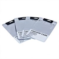 Sac d'emballage de détail personnalisé pour accessoires de coque de téléphone portable, sac en plastique transparent auto-scellant avec trou en haut