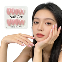 Vente en gros de faux ongles en ABS à presser, couleur unie, avec colle autocollante, livraison incluse
