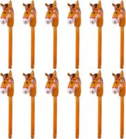 Bâton gonflable tête de cheval en PVC épais, jouet de dessin animé à main pour enfants, accessoire de jeu de fête, multicolore