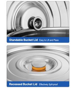 หม้อซุปสแตนเลสเกรดอาหารสำหรับใช้ในเชิงพาณิชย์ ราคาโรงงาน 201 พร้อมก้นแบบแซนวิชและฝาปิดตั้งตรง - Product Image 4