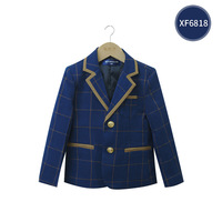 Blazer d'uniforme scolaire personnalisé, veste de style preppy pour les élèves du primaire, manteau d'uniforme de classe pour les enfants de maternelle