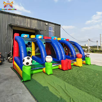 Équipement de parc de jeux gonflables de tir de carnaval 4-en-1 grand format pour adultes - Usage commercial, installation facile, garantie 3 ans