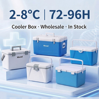 2.6L-33L 2-8 ° Boîte isotherme pour vaccins C, boîte de transport à chaîne du froid en PU, boîte isotherme pour sang et produits pharmaceutiques non médicamenteux avec thermomètre