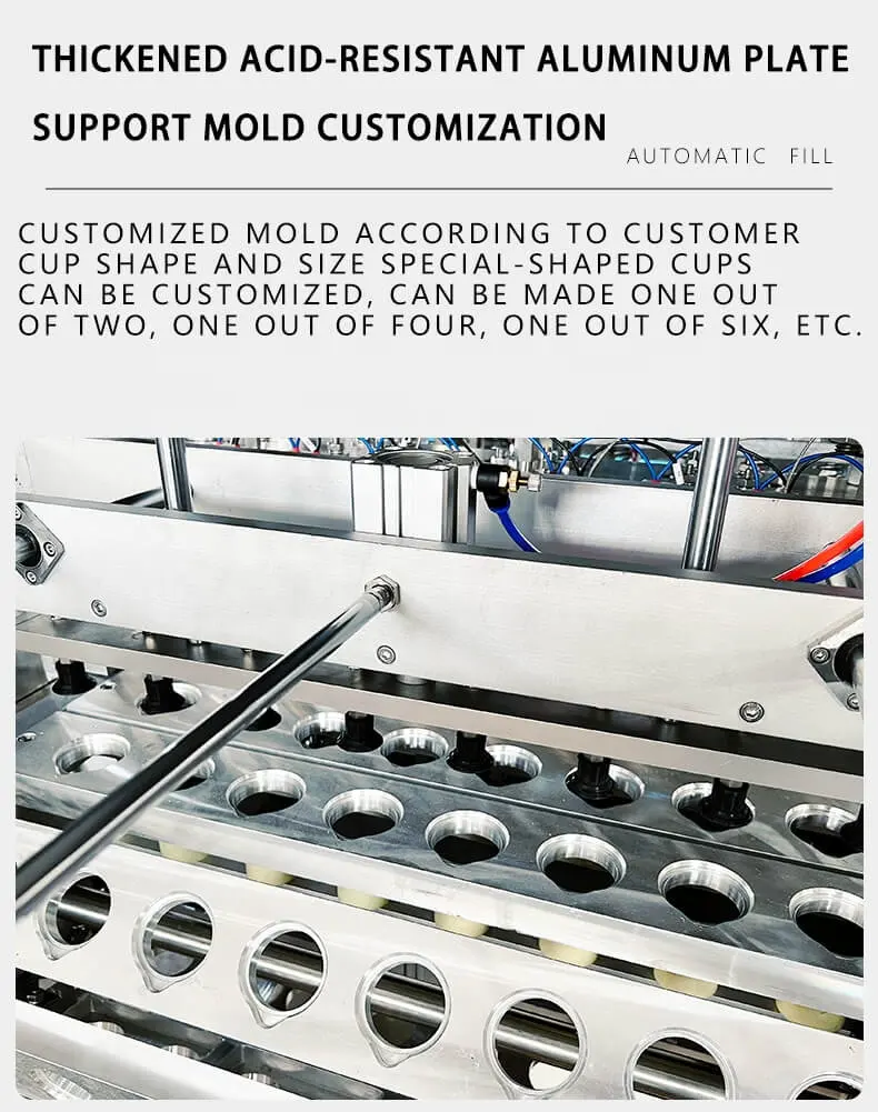 Automatic fast food packaging cups machine sealing machine for aluminum foil cup