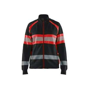 BLAKLADER - 350511589955M Sweat-shirt haute visibilité pour femme Noir/Rouge-EAN 7330509894378 HI-VIS WORKWEAR - Product Image 1