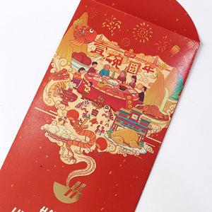Sobres Rojos de Estilo Nuevo para el Año Nuevo Chino, Sobres Personalizados para Dinero con Estampado en Caliente - Product Image 2