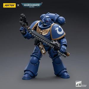 JOYTOY 1/18 Ultramarines Intercessors <span class=keywords><strong>Figurine</strong></span> d'action officielle de collection 4,96 pouces Modèle articulé en PVC Emballage d'origine pour <span class=keywords><strong>40K</strong></span> - Product Image 3