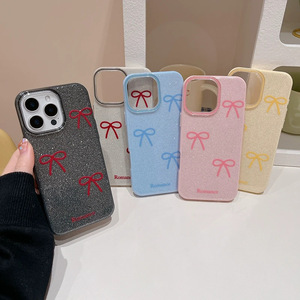 เคสโทรศัพท์แบบโบว์กลิตเตอร์สุดหรูสำหรับ iPhone 16/17 Pro Max, ดีไซน์เรียบหรูสำหรับ iPhone 15/13/14 - Product Image 3