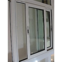 Ventana Corredera de PVC con Doble Acristalamiento y Perfil de PVC Resistente a Huracanes, Fabricada en China