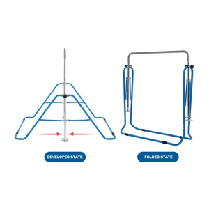 <span class=keywords><strong>Barra</strong></span> de <span class=keywords><strong>dominadas</strong></span> para niños con base de trampolín, estructura de acero, altura ajustable, entrenamiento de gimnasia, ejercicio en casa para niños - Product Image 3