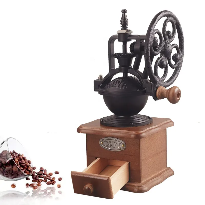 منتجات أدوات القهوة هالويين هدية عتيقة عجلة فيريس يدوية أواني المطبخ الرجعية مطحنة القهوة العتيقة