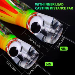 เหยื่อตก<span class=keywords><strong>ปลา</strong></span>หมึกยางซิลิโคน SNEDA ขนาด 6 นิ้ว/9 นิ้ว แบบสมจริง ทนทาน สำหรับตก<span class=keywords><strong>ปลา</strong></span>ทะเลน้ำลึก ตก<span class=keywords><strong>ปลา</strong></span>แบบทรอลลิ่ง ใช้ได้กับน้ำเค็ม - Product Image 6