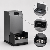 Distributeur automatique intelligent de nourriture pour animaux de compagnie USMILEPET 15L, tout en métal, avec contrôle par application WiFi, alimentation programmée et enregistrement vocal pour chien