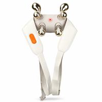 Masseur électrique pour le cou blanc à commande facile avec pétrissage pulsé et minuterie de 10 minutes pour la maison et le bureau
