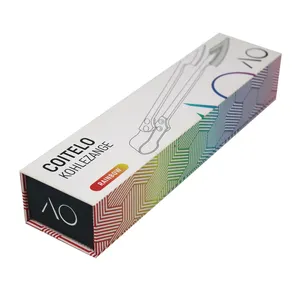 कस्टम बाल कैंची पैकेजिंग बॉक्स के लिए कठोर कागज चाकू बॉक्स पैकेजिंग चुंबकीय पेपरबोर्ड बॉक्स चम्मच कांटा चाकू