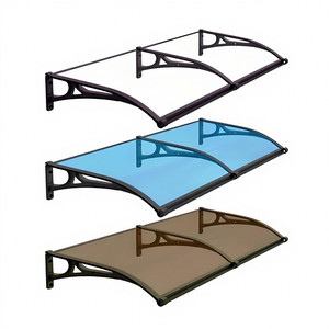 Toit de terrasse extérieur, installation facile, auvent en polycarbonate, protection UV, auvent en aluminium - Product Image 4