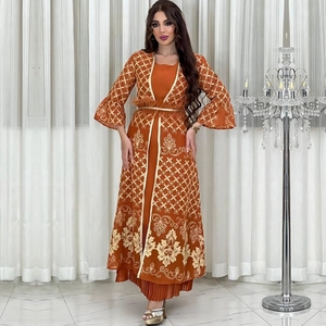 Eid AAdha Robe de soirée arabe musulmane Robe abaya brodée pour femme - Product Image 3