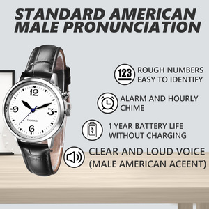 นาฬิกาพูดภาษาอังกฤษพูดเวลาวันที่หรือเวลาปลุกสำหรับผู้สูงอายุสายตาบกพร่องหรือตาบอด - Product Image 6