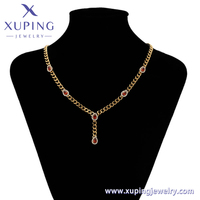 T000730425 xuping bijoux mode populaire élégant animé quotidien romantique cadeau rouge blanc zircon acier inoxydable 14K ensemble de bijoux
