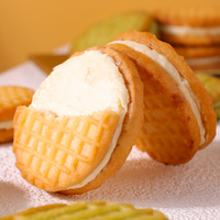 Vente en gros d'usine Sac d'emballage de 85g Boîte à biscuits au chocolat Biscuits à la crème Biscuits Yaourt Snack sucré Sandwich Cooki Sandwich Crème