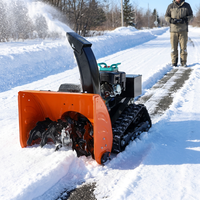 Souffleuse à neige télécommandée avec réglage de hauteur à distance et pneus antidérapants pour cour d'usine
